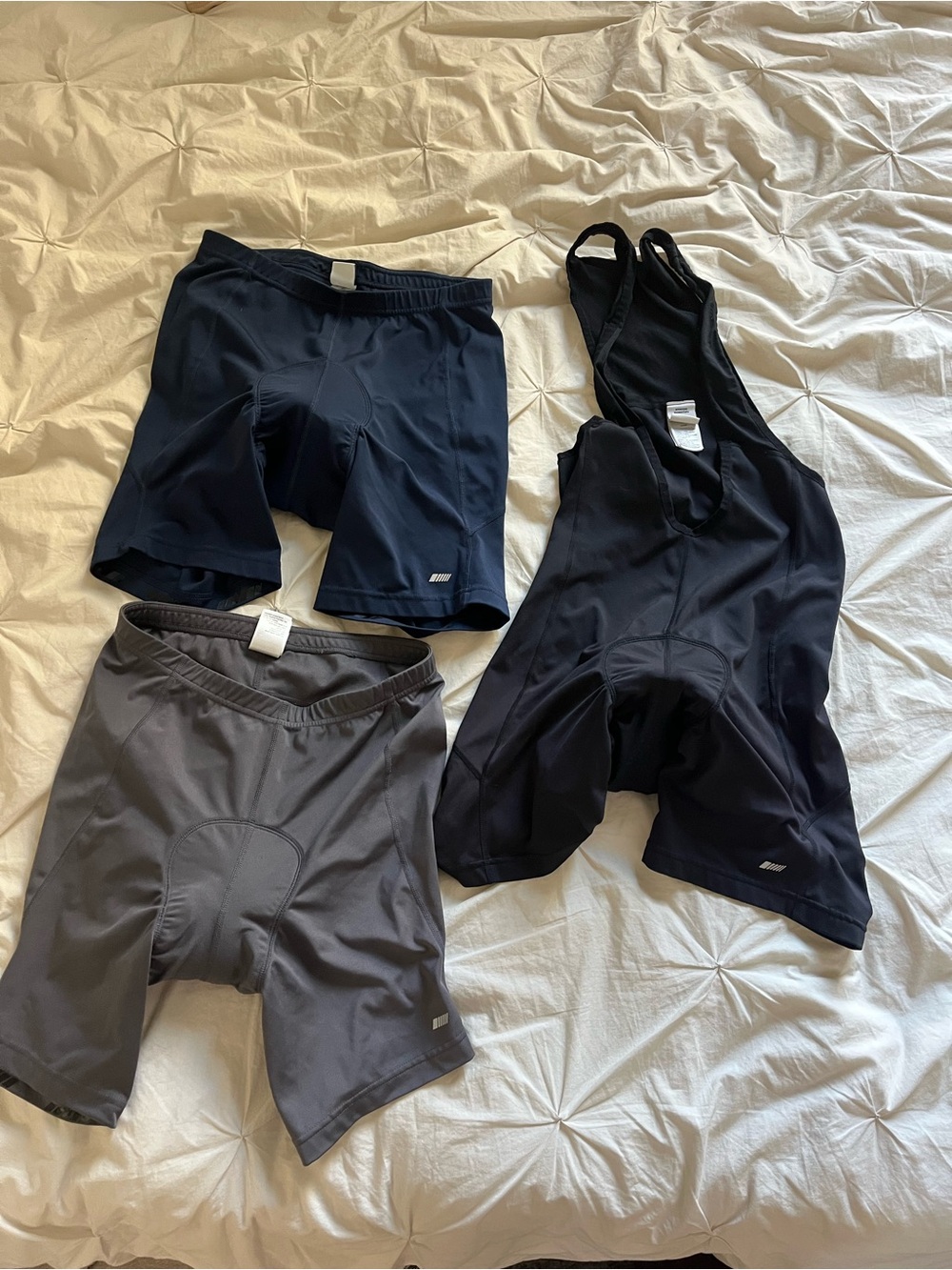 Men's Cycling Shorts + bib - Black, Navy, Gray